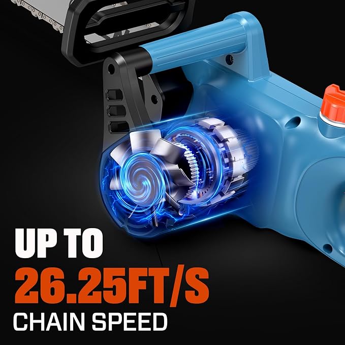 SENIX Electric Chainsaw, 14" Corded Chainsaw,10 Amp Chain Saw for Wood Cutting, Tree Trimming, Garden Tool for Pruning, Branch Cutting, Yard, Fathers Day Gift for Men,Gardener, CSE10-L
