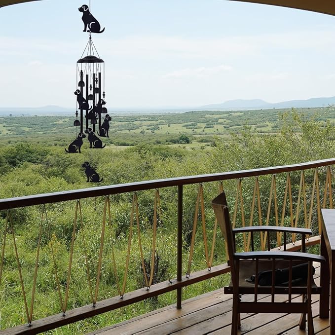 Dogs Wind Chimes Outdoor, Memorial Wind Chimes, Mobile Bells, Music Wind Catcher, Puppy Wind Chime for Home, Tree, Yard, Patio, Garden Decoration, Festival Gifts for Mom, Xmas Gifts for Dog Lovers