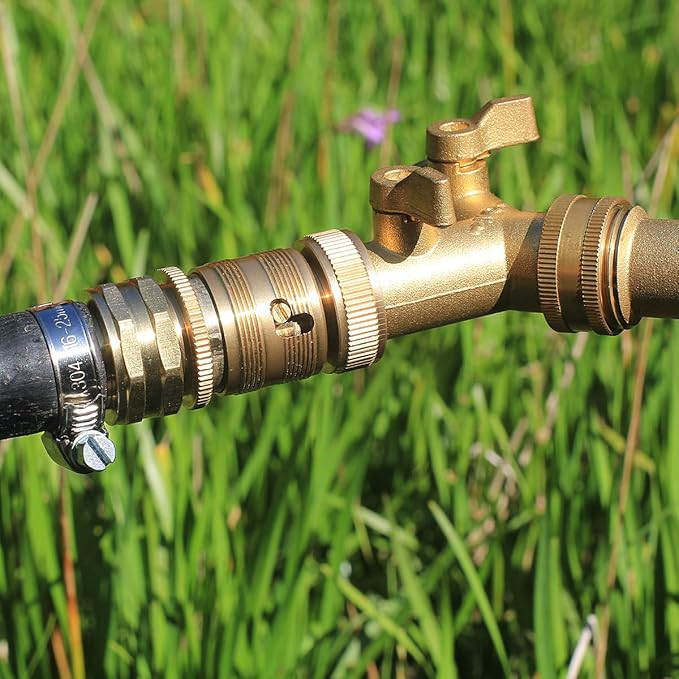 Garden Hose Quick Connect Solid Brass 3/4 inch GHT External Thread Easy Connect Fittings No-Leak Water Hose Male Quick Connector and Female product adapters (4 SETS)