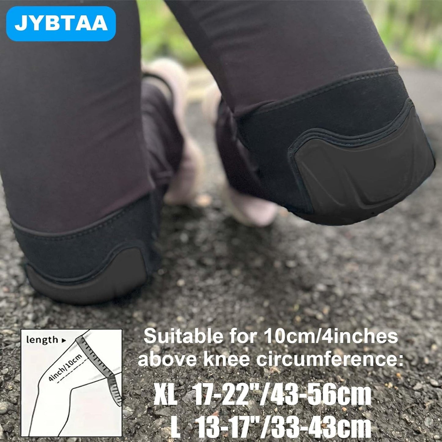 Soft Kneeling Knee Pads for Flooring Work Men & Women, Safety Cushioned knee Pad with Reinforced Straps and Heavy Duty Cap, Perfect for Housekeeping, Floor Installation, Industrial Work, Black XL (1 Pair)