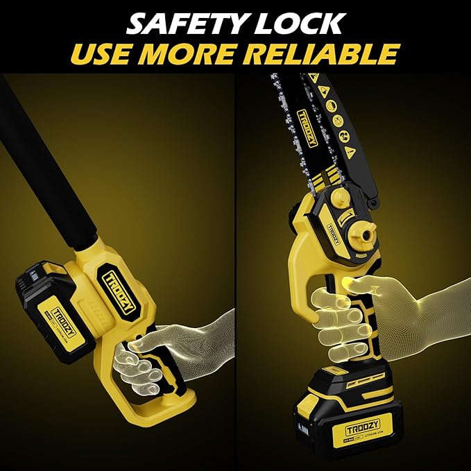 Cordless Pole Saw & Mini Chainsaw 2-in-1, 6-inch Brushless Electric Tree Trimmer,Tree Cutter for Outdoors Pruning & Wood Cutting, Battery Included