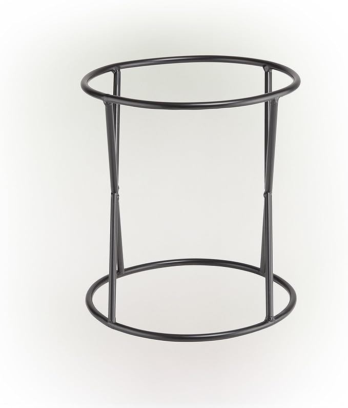 Alpine Corporation 11 Inch Tall Indoor Outdoor Gazing Globe Metal Display Stand, Black