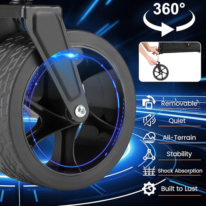 EchoSmile Collapsible Folding Wagon Cart 360lbs, Heavy Duty Garden Utility Cart with All Terrain Wheels, Large Capacity Outdoor Wagon for Camping, Beach, Shopping, Picnic (Black)