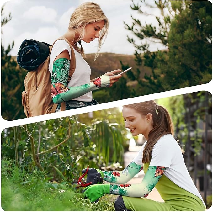 Gardening Sleeves Farm Sun Protection Arm Cooling Sleeves Thorn Proof Garden for Women Men with Thumb Hole