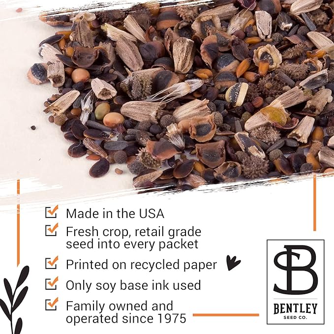 BENTLEY SEED CO. Oh Baby Flower Seeds Packets - Girl/Boy Baby Shower Favors - Pre-Filled, 25 Wildflower Seed Packs for Favor - Eco-Friendly Gift & Babys Guest Giveaways - Non-GMO Seeds - Brown