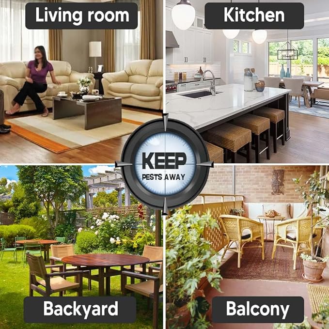 Pest Repellent, Rodent Repellent for Car Engines, Mouse Repellent, Keep Rodent, Roach, Mouse, Moth and Spider Away from House, Safe Around Kids, Pets & Plants, 120 sq ft Coverage - 2P