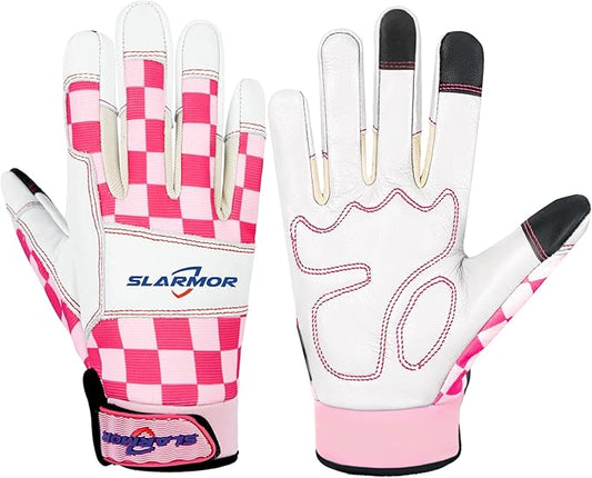 Leather-Gardening-Gloves for Women,Thorn-Proof Work-Gloves for Weeding,Digging,Planting,Pruning Yard garden Gloves