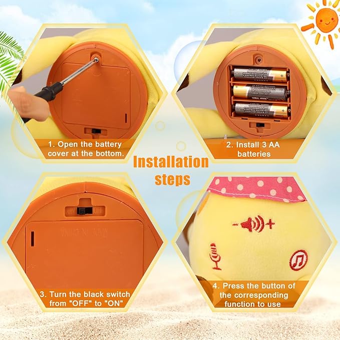 Dancing Talking Giraffe Toy, Singing Musical Giraffe Plush Tummy Time Toys with Volume Adjustment, 10 Children's Songs Light Up Toys, Repeating What You Say, Baby Toys for Boys Girls