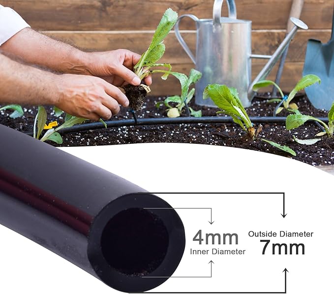 MIXC 150ft 1/4 inch drip irrigation tubing