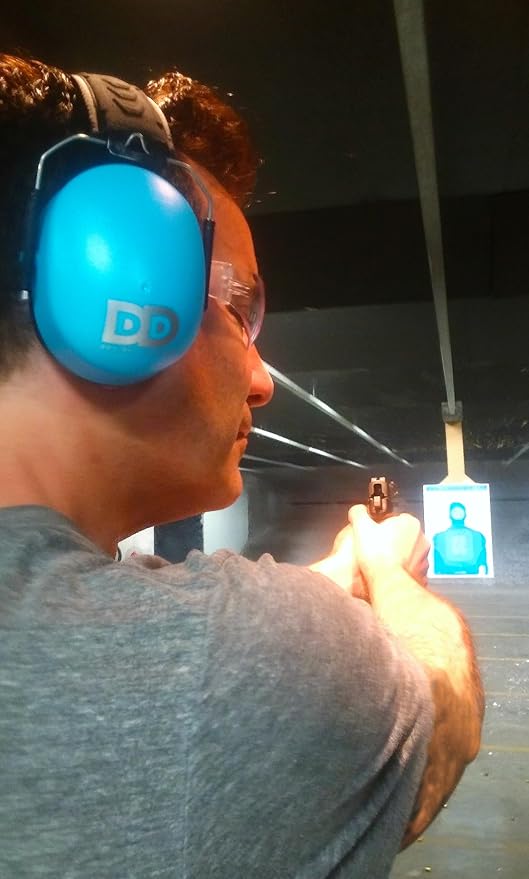 DECIBEL DEFENSE Professional Safety Ear Muffs 37dB NRR - The HIGHEST Rated & MOST COMFORTABLE Ear Protection For Shooting & Industrial Use - THE BEST HEARING PROTECTION...GUARANTEED (BLUE)