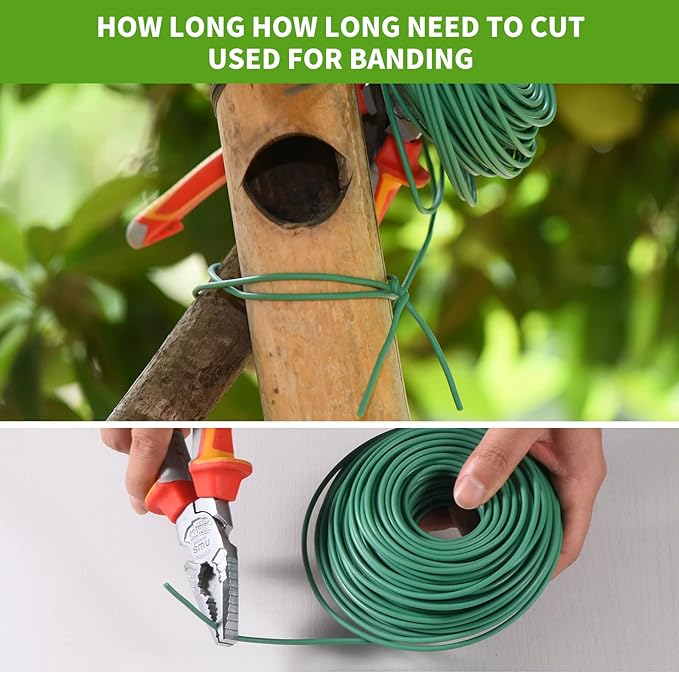 YDSL 88 feet Garden Flexible Wire, Soft Twist Plant Ties for Plant Vines and Office Organization (Diameter - 3MM)