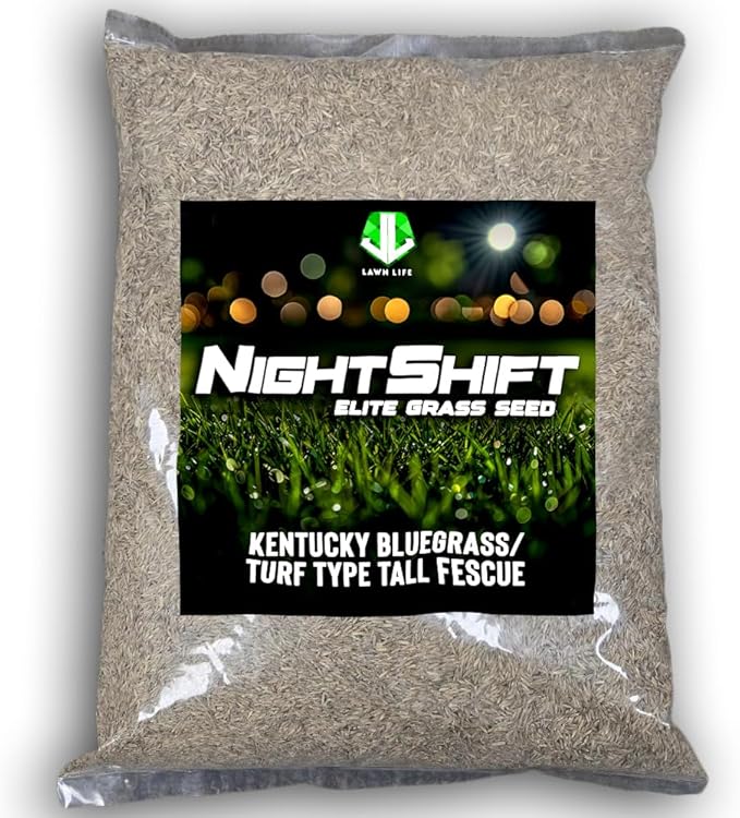 NightShift (Formerly Blackout) Kentucky Bluegrass and Turf Type Tall Fescue Grass Seed (10 Pounds)