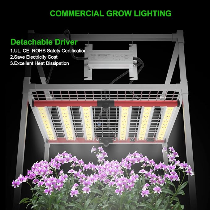AGLEX 330W Led Grow Lights, Full Spectrum Grow Light with UV IR, Daisy Chain Foldable & Dimmable Plant Bar Style Grow Light for Indoor Growing Commercial Hydroponic Growing Lamp 3x4 FT Core Coverage