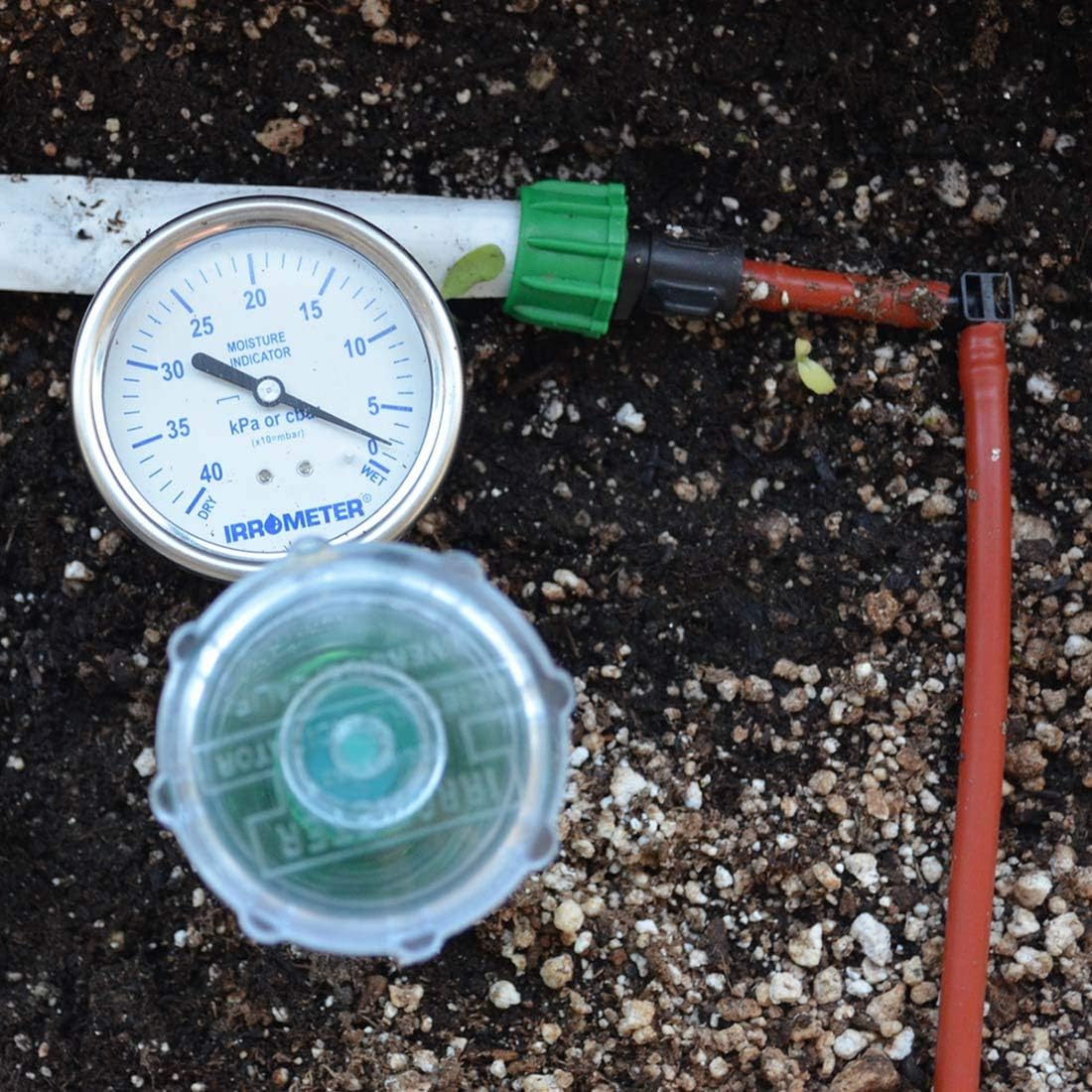 Sustainable Village Irrometer Low Tension Model LT 6 Inch with Service Unit Kit | Measure Soil Water Tension | Great for Measuring Soil Moisture in Soil, Peat, Bark, Sand, Perlite and Vermiculite