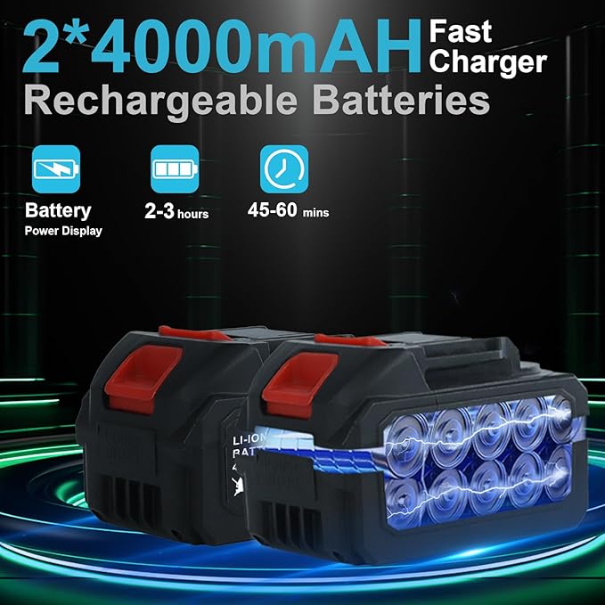 Pressure Washer Cordless Battery Powered 1450PSI with 2×4.0Ah Battery,Battery Operated Pressure Washer,Portable Power Washer Handheld for Car Cleaning