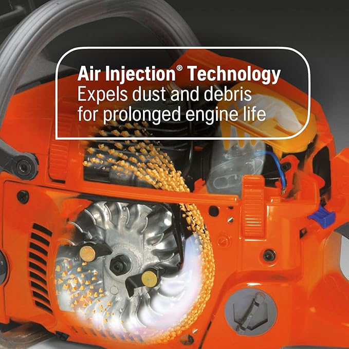 Husqvarna 450 Rancher 20 Inch Gas Chainsaw, 50.2-cc 3.2-HP, 2-Cycle X-Torq Engine, For Tree Pruning, Yard Cleanups and Firewood Cutting, 970613120