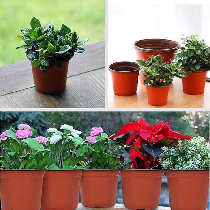 100 Pcs 3.5 Inch Plastic Seedlings Plants,Nursery Pots,Seed Starting Pot for Succulents, Seedlings, Cuttings, Transplanting