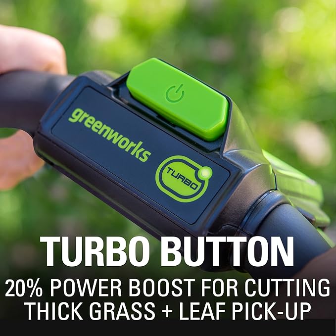 Greenworks 48V (2x24V) 20" Cordless pushMower & 10" String Trimmer Combo Kit – Ideal for Backyard Lawn Grooming, Edge Trimming & Small Garden Maintenance – W/ (4) 4.0Ah Batteries & Dual Port Charger