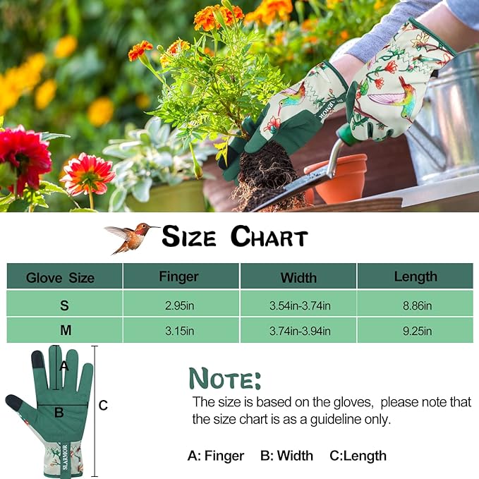 Leather-Gardening-Gloves for Women,Thorn-Proof Work-Gloves for Weeding,Digging,Planting,Pruning Yard garden Gloves