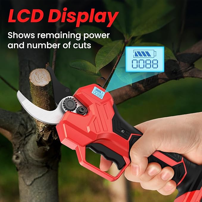 Electric Pruning Shears for De-walt 20V Max Cordless 2.0 Inches Branch Cutter Battery Pruning Shears with LCD Display Power Scissors for Gardening Tree Trimming, Bare Tool Only (NO Battery)