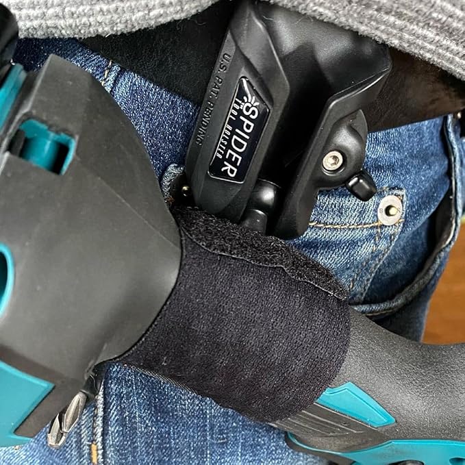 Spider Tool Holster - Improve The Way You Carry Your Power Drill, Driver, Multitool, Pneumatic, Multi-Tool and More on Your Belt - Compatible With All Major Tool Brands