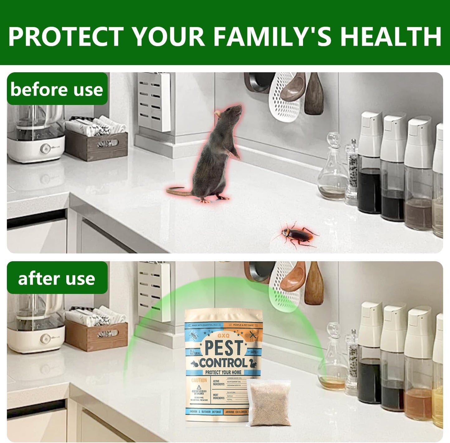 Pest Control Pouches, Mosquito Repellent, Repellent for Mice.Rats. Ants. Cockroaches. Moths and Other pests, Peppermint Oil, Mouse Repellent,Rat Repellent for House (10p)