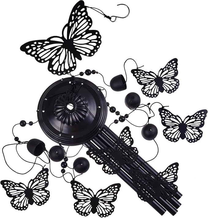 Outdoor Butterfly Wind Chimes Decorate, Memorial Wind Chimes, Wind Catcher, Mobile Butterfly Wind Bells for Home, Yard, Tree, Patio, Garden Decor, Gifts for Butterfly Lovers, Festival Gifts for Mom