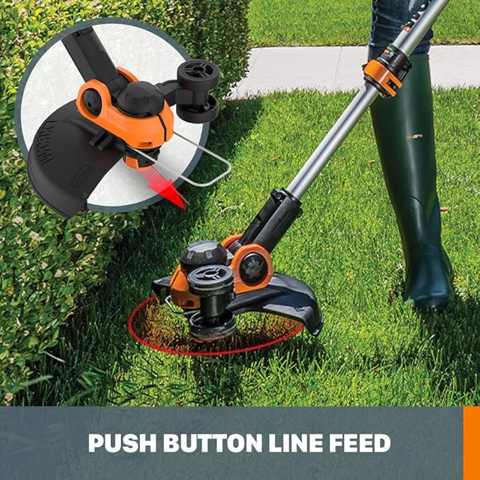 WORX Cordless String Trimmer 20V 2 in 1 Trimmer and Edger WG162 (Battery & Charger Included)