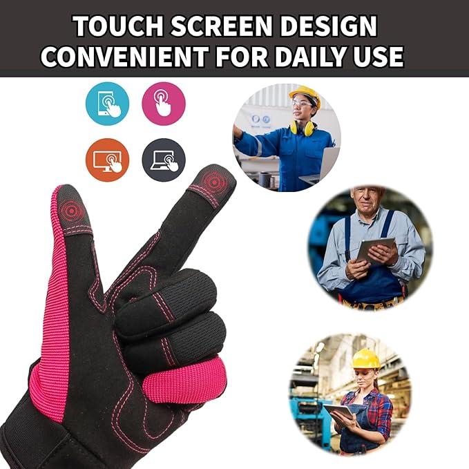 Thorn Proof&Puncture Resistant Gardening Gloves with Grip,Garden Gloves for Women, Leather Work Gloves,Gifts