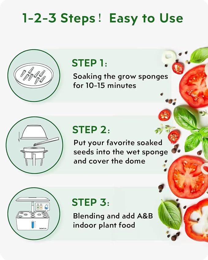 166pcs Hydroponic Pods Kit: Compatible with Aerogarden Grow Anything Herb Kits - Includes Grow Sponges Grow Baskets Grow Domes Labels A&B Plant Food - Hydroponics Supplies for Most Brand