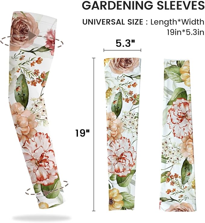 Gardening Sleeves Farm Sun Protection Arm Cooling Sleeves Thorn Proof Garden for Women Men with Thumb Hole
