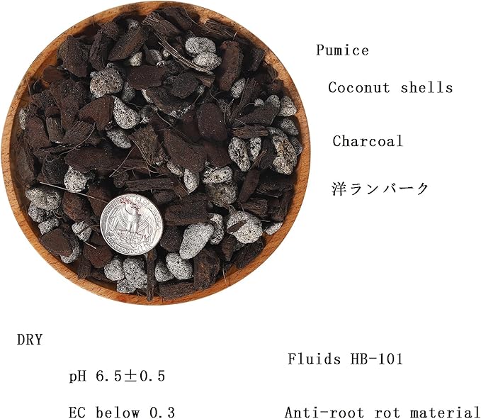 Tropical Orchid Potting Mix (6 L) for Cattleya, Phalaenopsis, Oncidium, Vanda, Cymbidium, Dendrobium, Paphiopedilum Made in Japan