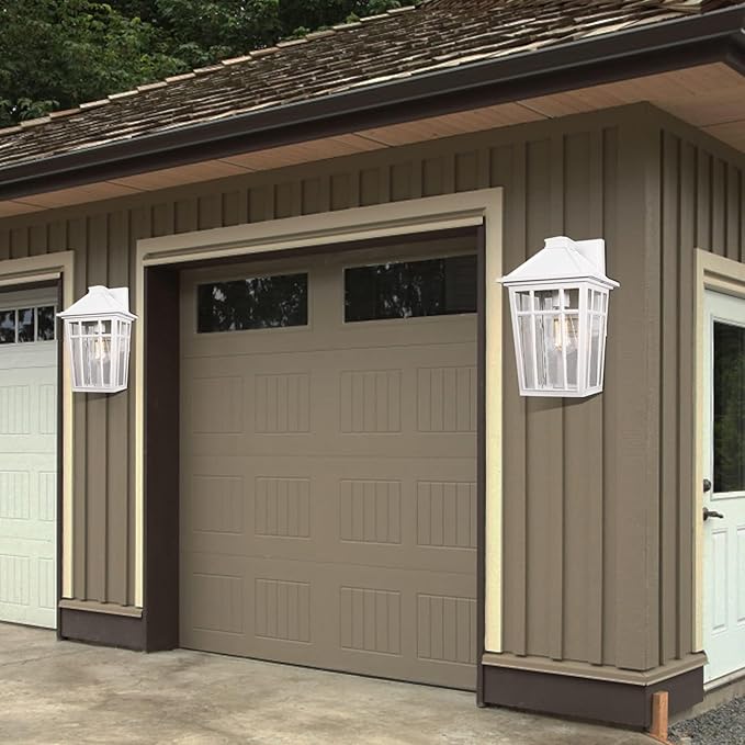 Darkaway 2pcs Outdoor Sconce Lights Wall Light Fixtures, 14inch Large Porch Light Outdoor Wall Anti-Rust Waterproof Aluminum with Glass Exterior Light Fixture for Patio Yard Garage