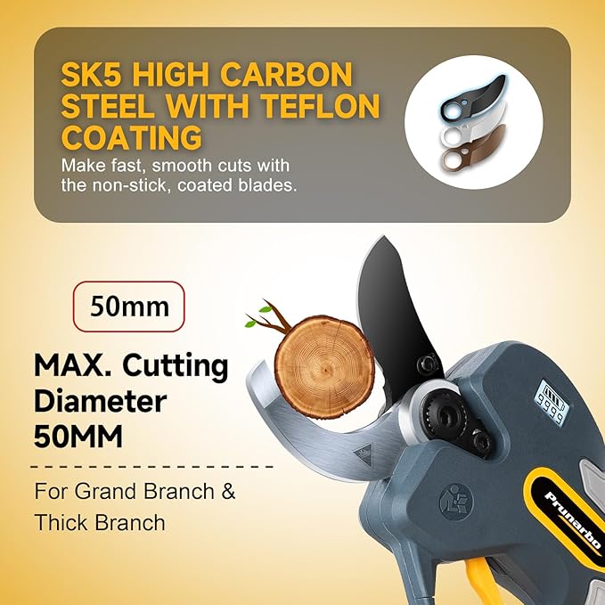 2-in-1 Electric Pruning Shears with Extension Pole 9.2-ft, Professional Electric Tree Pruner Cutter Compatible with Makita 18V Battery Secateurs Cordless 50mm (2 inch) Cutting Heavy Duty Garden Tool
