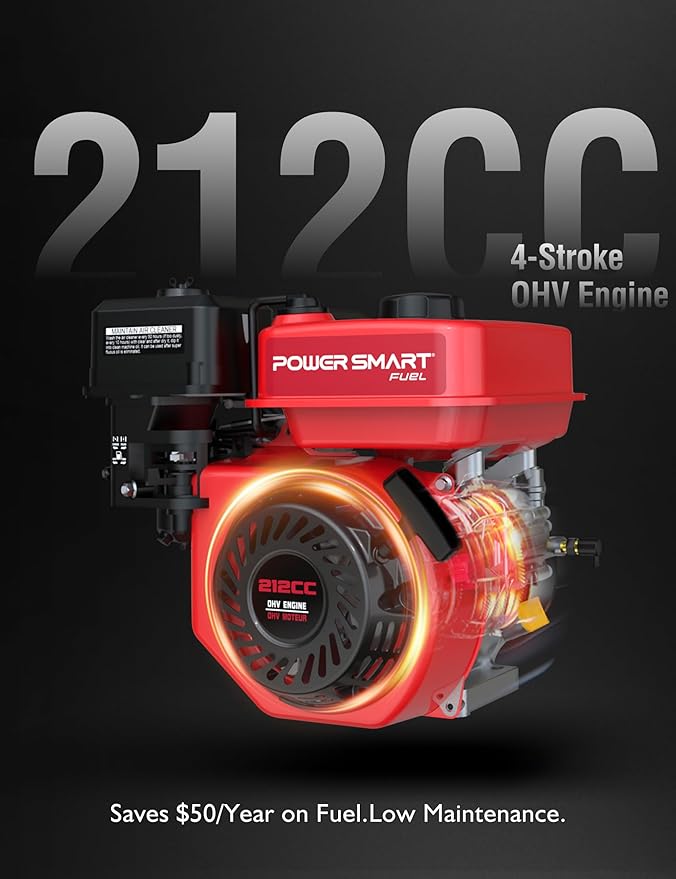 PowerSmart Gas Pressure Washer, 3400 PSI 2.5 GPM, 212CC, with Onboard Soap Tank, Metal Spray Wand, 5 Nozzles for Houses, Driveways, Walls, Cars, Fences, Patios