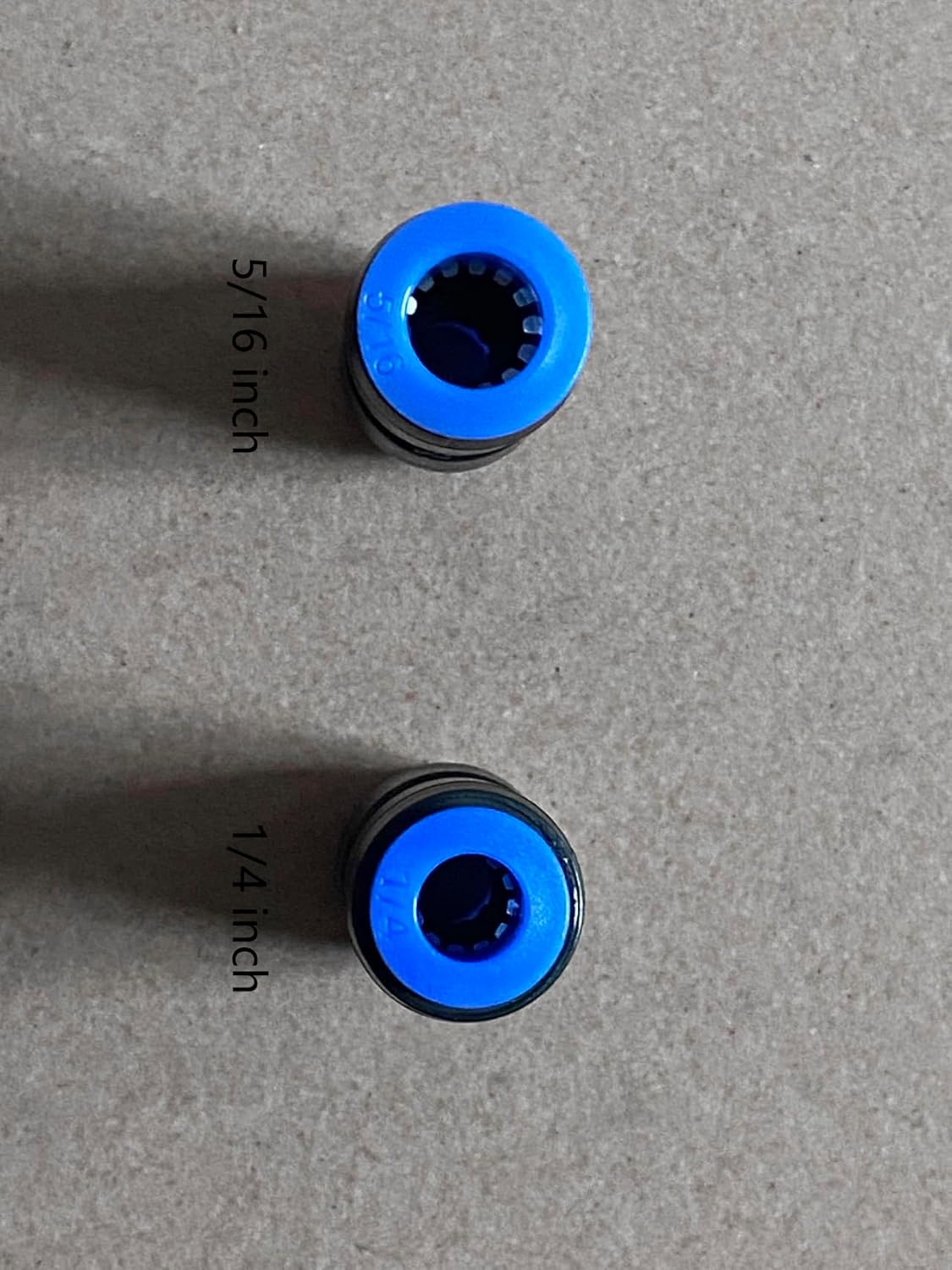5/16" OD x 1/4" OD Pneumatic quick Connector Push to Connect fittings Straight reducer Union/Coupler (Pack of 5)