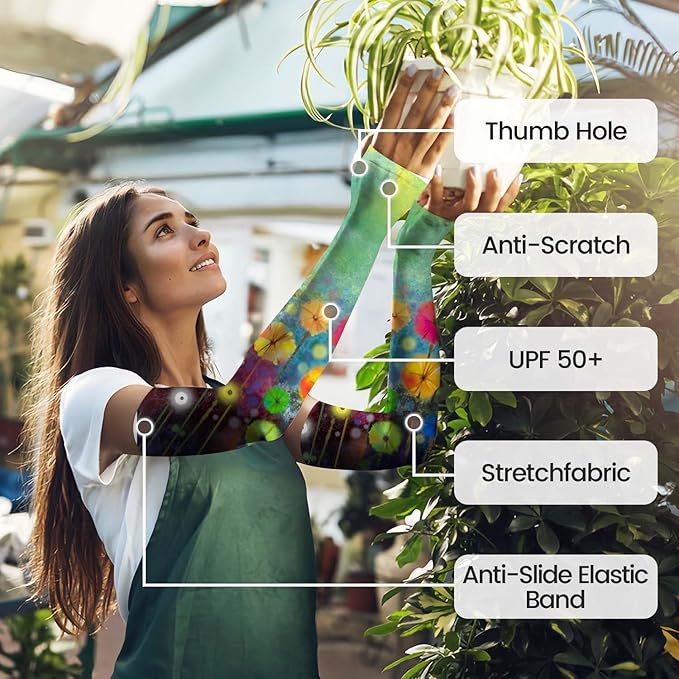 Gardening Sleeves for Women Farm Sun Protection Thorn Proof Cooling Arm Sleeves to Cover Arms for Garden Sports