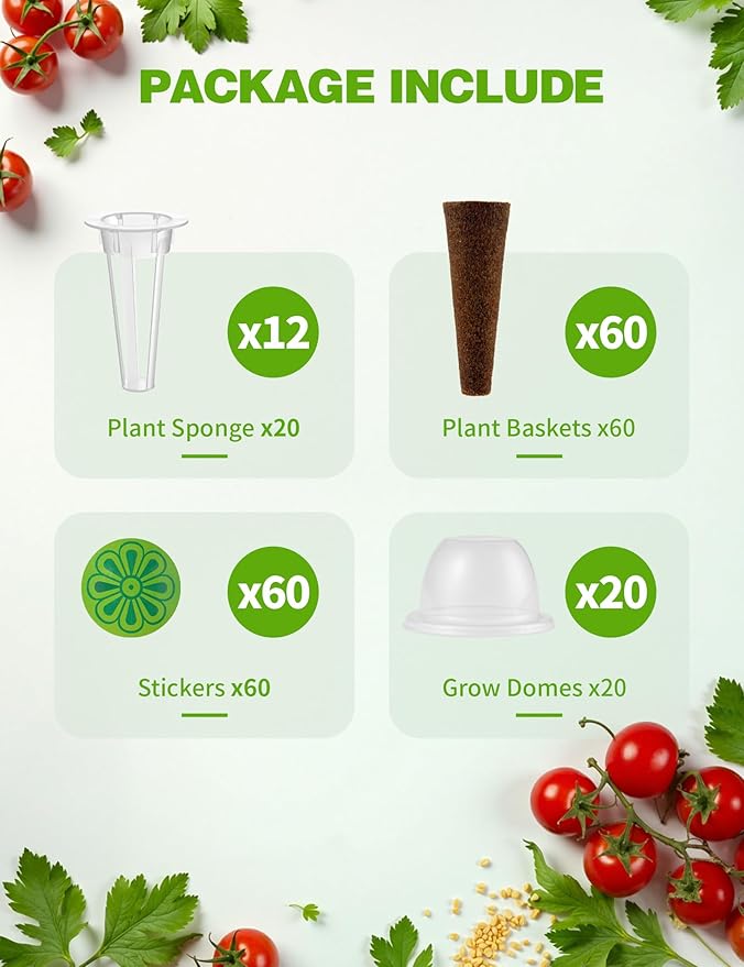 Hydroponics Growing System Pods, Compatible for Aerogarden Pods,Seed Herb Pods Kit 160Pcs, Indoor Herb Garden Starter Growing