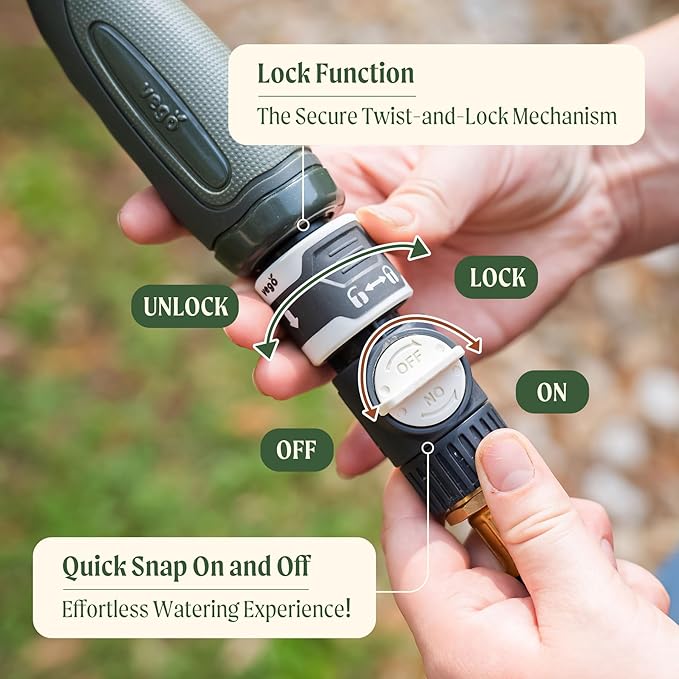 Vego Garden Hose Reel Retractable Hi-Flow Wall Mounted Hose Reel Automatic Rewind, Any Length Lock with 9 Patterns Sprayer Nozzle, Quick Connector and Adjustable shot Nozzle (Tidepool Blue, 100ft)