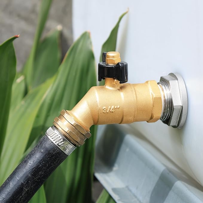 UNWAVER Garden Hose Full Flow Faucets Heavy Brass Bibb 3/4" Male NPT inlet Connection with 3/4" Male GHT water hose outlet (Butterfly Handle 1PCS)