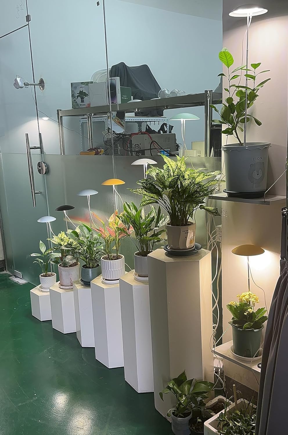 LED Grow Lights for Indoor Plants 4 Pack, Smart USB Small Full Spectrum Plant Lights with Remote, Height Adjustable, Auto On/Off Timer, Ideal for Home Decoration, Black