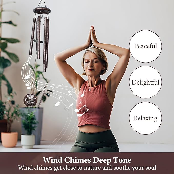 Memorial Sympathy Gifts for Loss of Husband, 25" Memorial Wind Chimes for Lose of Husband Sympathy Gift, Remembrance/Grief/Bereavement Gifts