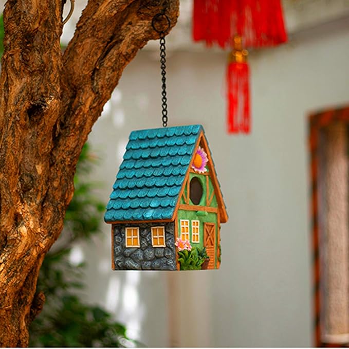 Bird Houses for Outside Clearance Hanging Birdhouses for Outdoors Bluebird Houses for Outside Nesting Box for Bird Lovers Tree Swallow Finch Wild Birds Wren Chickadee1