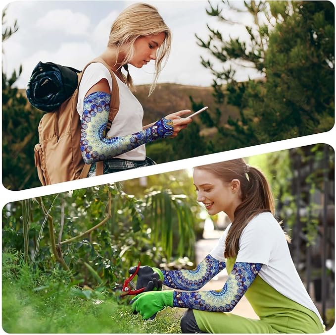 Gardening Sleeves Farm Sun Protection Arm Cooling Sleeves Thorn Proof Garden for Women Men with Thumb Hole