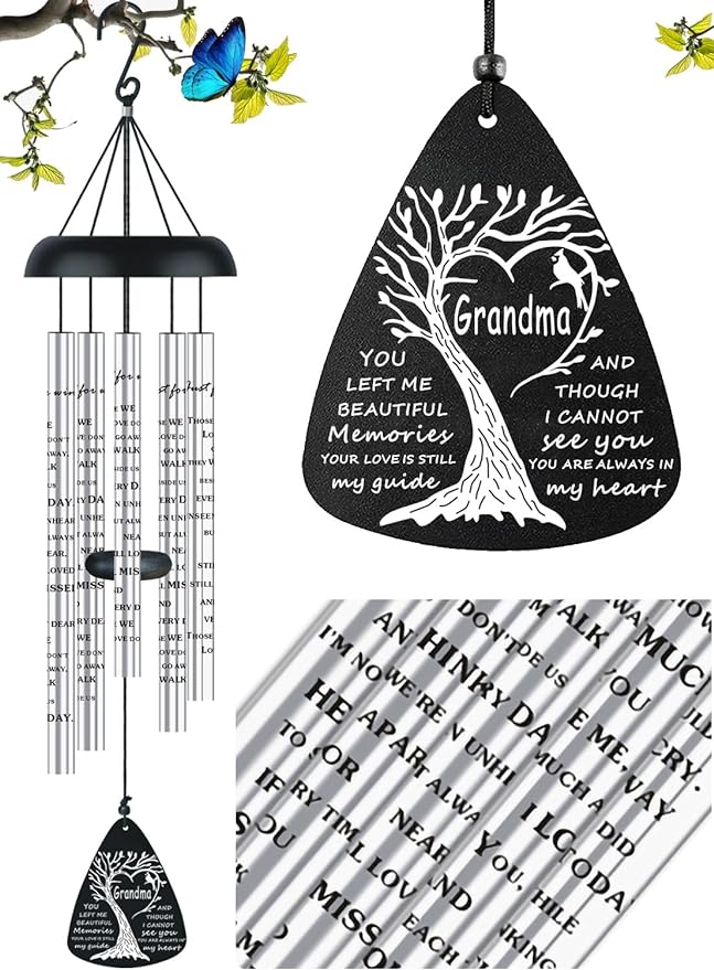Sympathy Memorial Wind Chimes Bereavement Memorial Gifts for Loss of Grandma Sympathy Memorial Gifts for Loss of Loved One in Memory of Grandma
