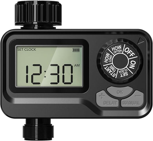 BN LINK Programmable Sprinkler Timer with Rain Delay – Waterproof Digital Water Timer for Garden Hoses, Manual & Automatic Irrigation System, 1 Outlet