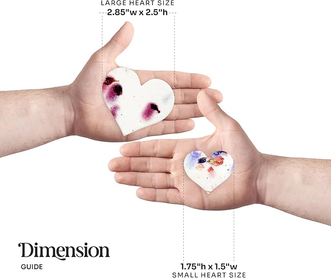 50 pcs Small Seed Paper – Pink and Purple Plantable Wildflower Hearts for Bridal Shower, Wedding Gift, Birthday, Mother's Day & Other Milestone Celebrations