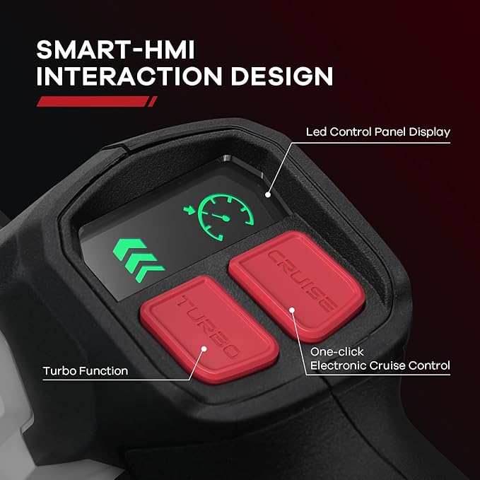 Enhulk 58V 730 CFM Leaf Blower, Brushless Motor, Cruise Control, Turbo Variable-Speeds, CoolBlast Tech, 2.5AH Battery and Charger Included