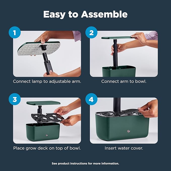 AeroGarden Harvest Lite, Indoor Garden Hydroponic System with LED Grow Light, Holds up to 6 AeroGarden Pods, Green