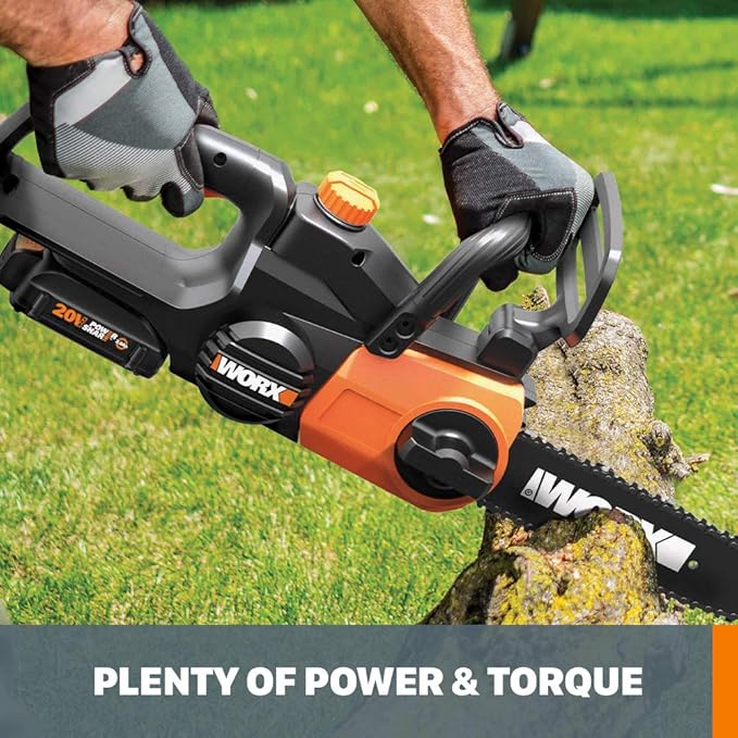 Worx 20V 10" Cordless Chainsaw Power Share with Auto-Tension (Tool Only) - WG322.9